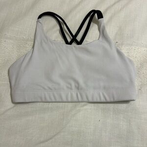 Kids White Sports Bra